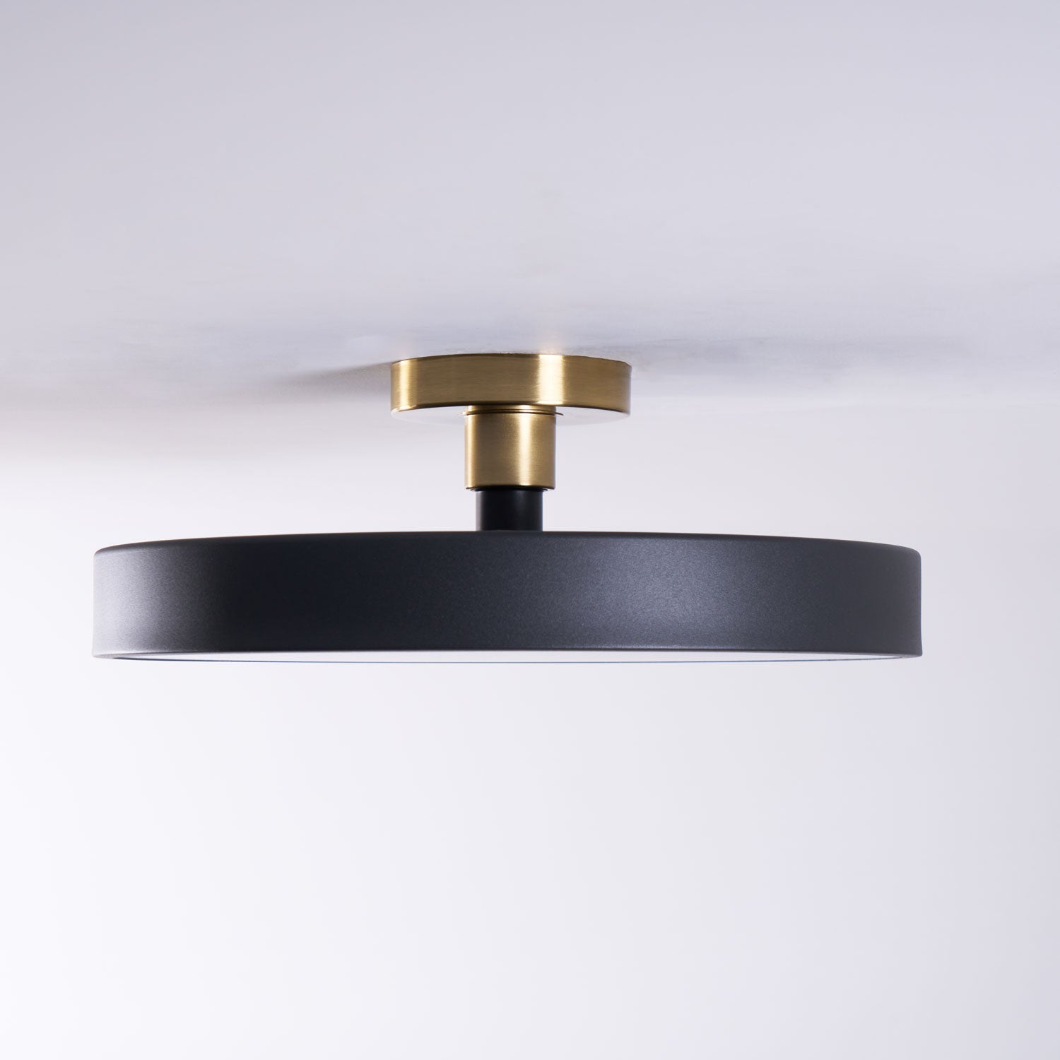 Solara Ceiling Lamp Flush Mount Black and Gold Modern-Neutral Decor