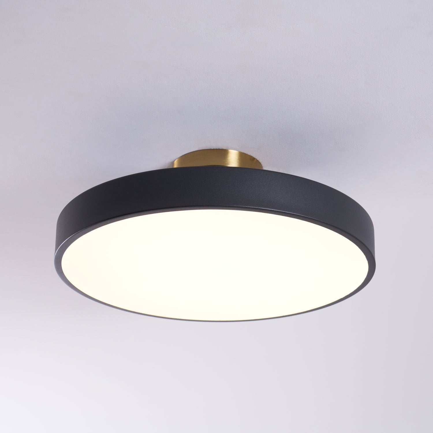 Solara Ceiling Lamp Flush Mount Black and Gold Modern-Neutral Decor