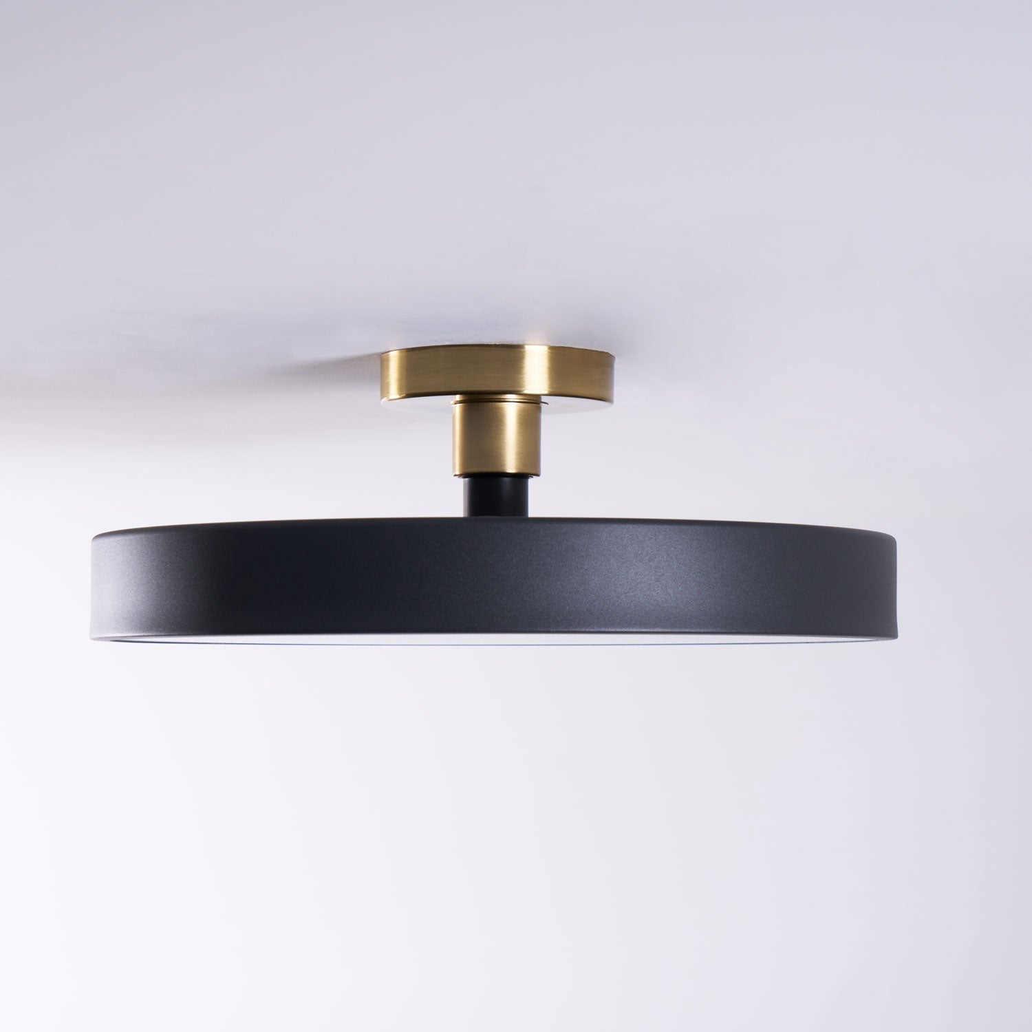 Solara Ceiling Lamp Flush Mount Black and Gold Modern-Neutral Decor