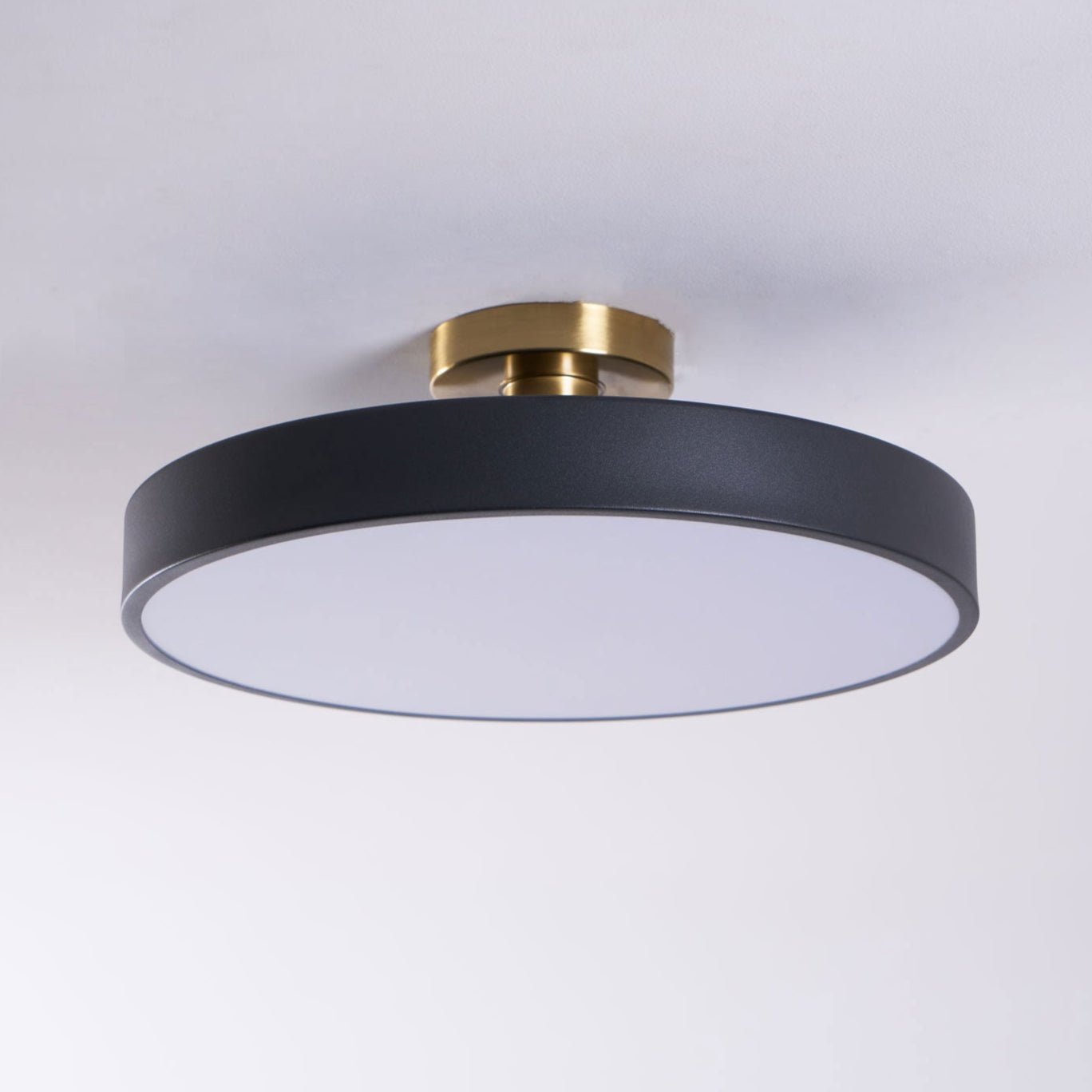Solara Ceiling Lamp Flush Mount Black and Gold Modern-Neutral Decor