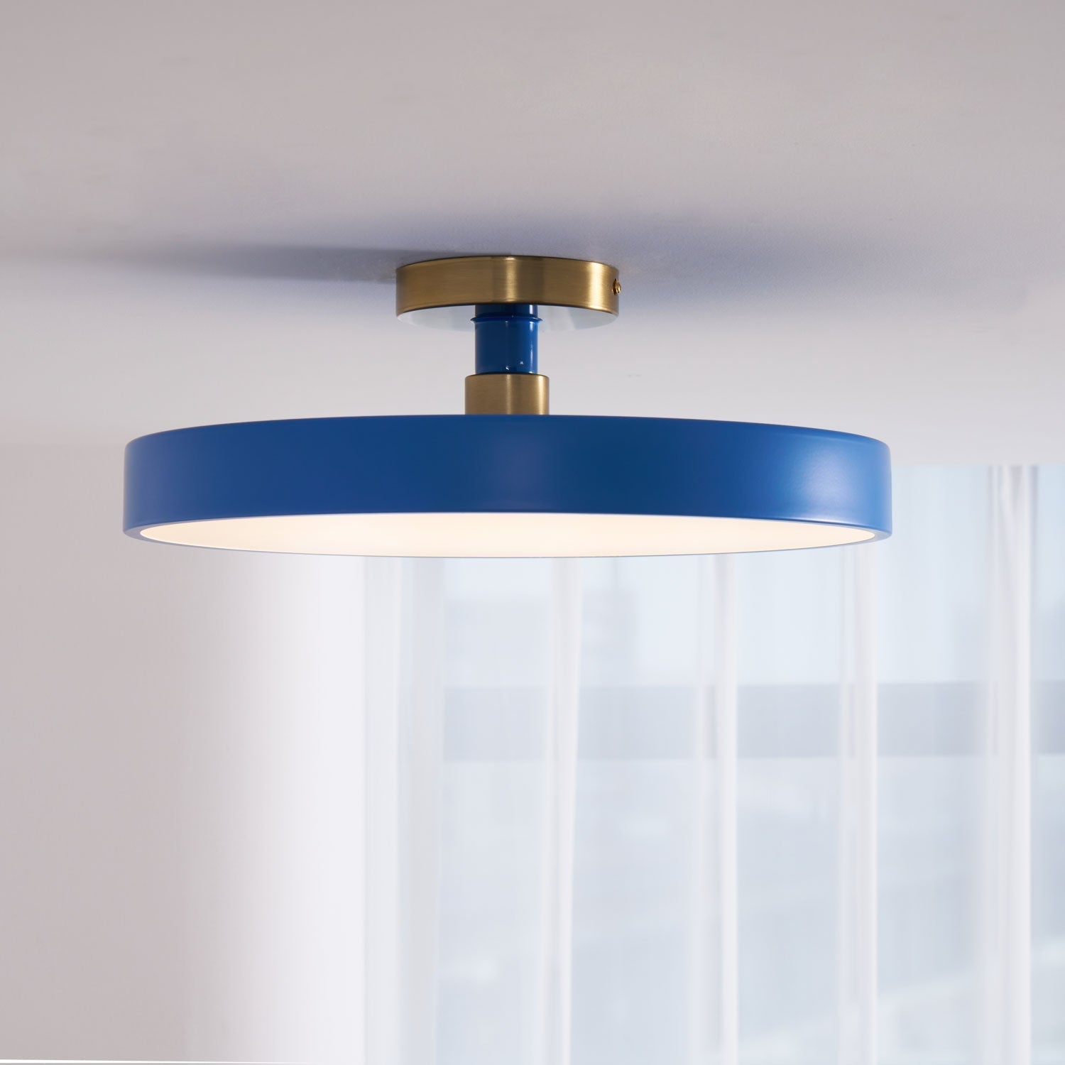 Solara Ceiling Lamp Flush Mount Black and Gold Modern-Neutral Decor
