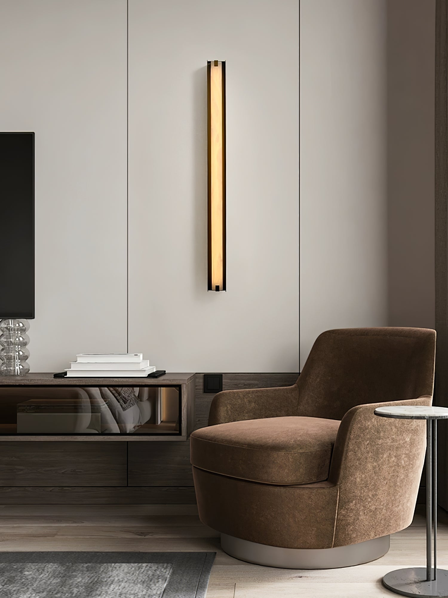 Tebris Alabaster Wall Sconce-Neutral Decor