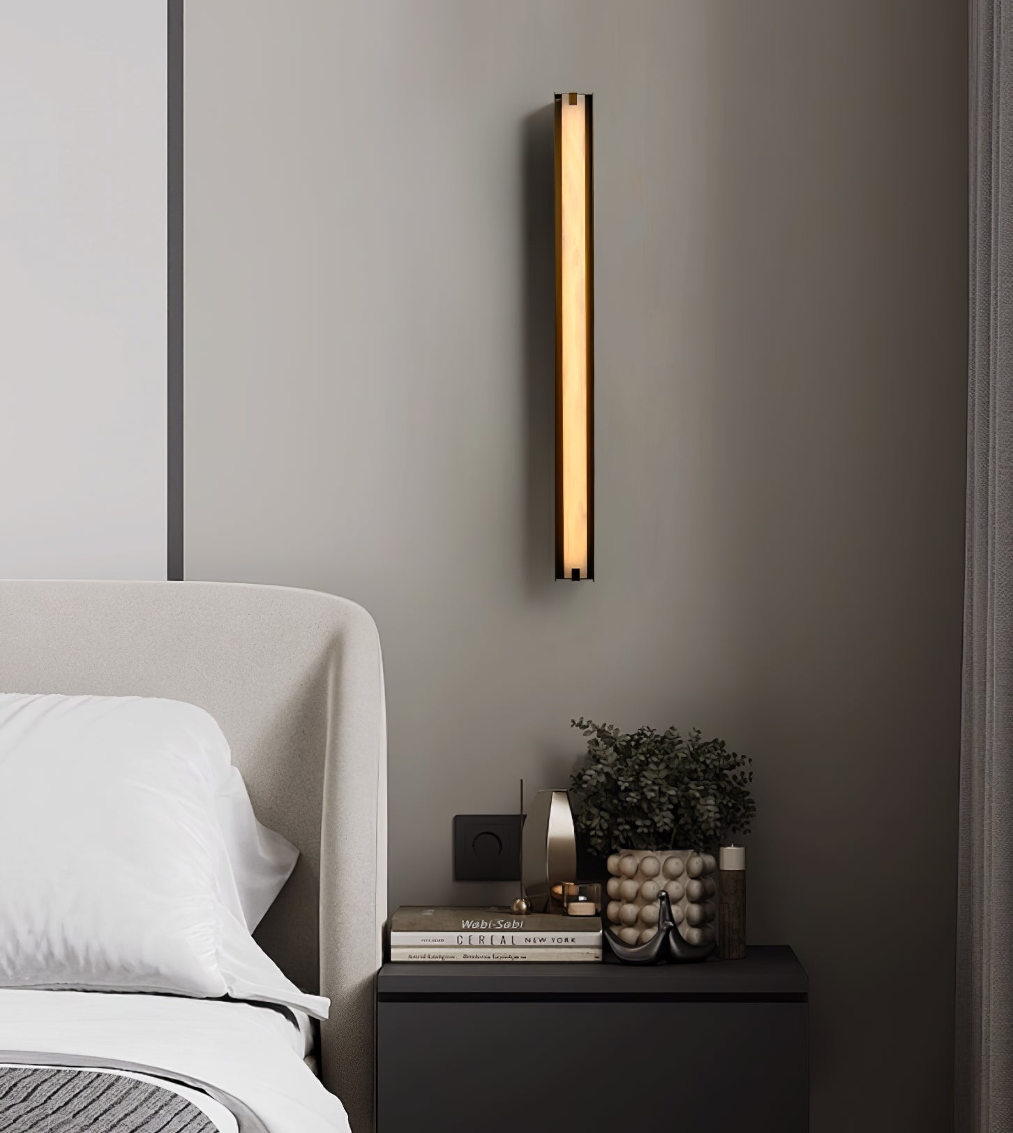 Tebris Alabaster Wall Sconce-Neutral Decor