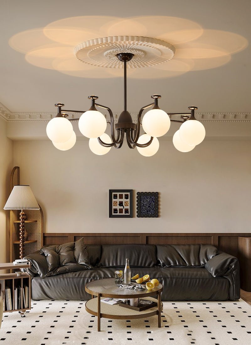 Zotheira Elegance Vintage Glass Chandelier-Neutral Decor