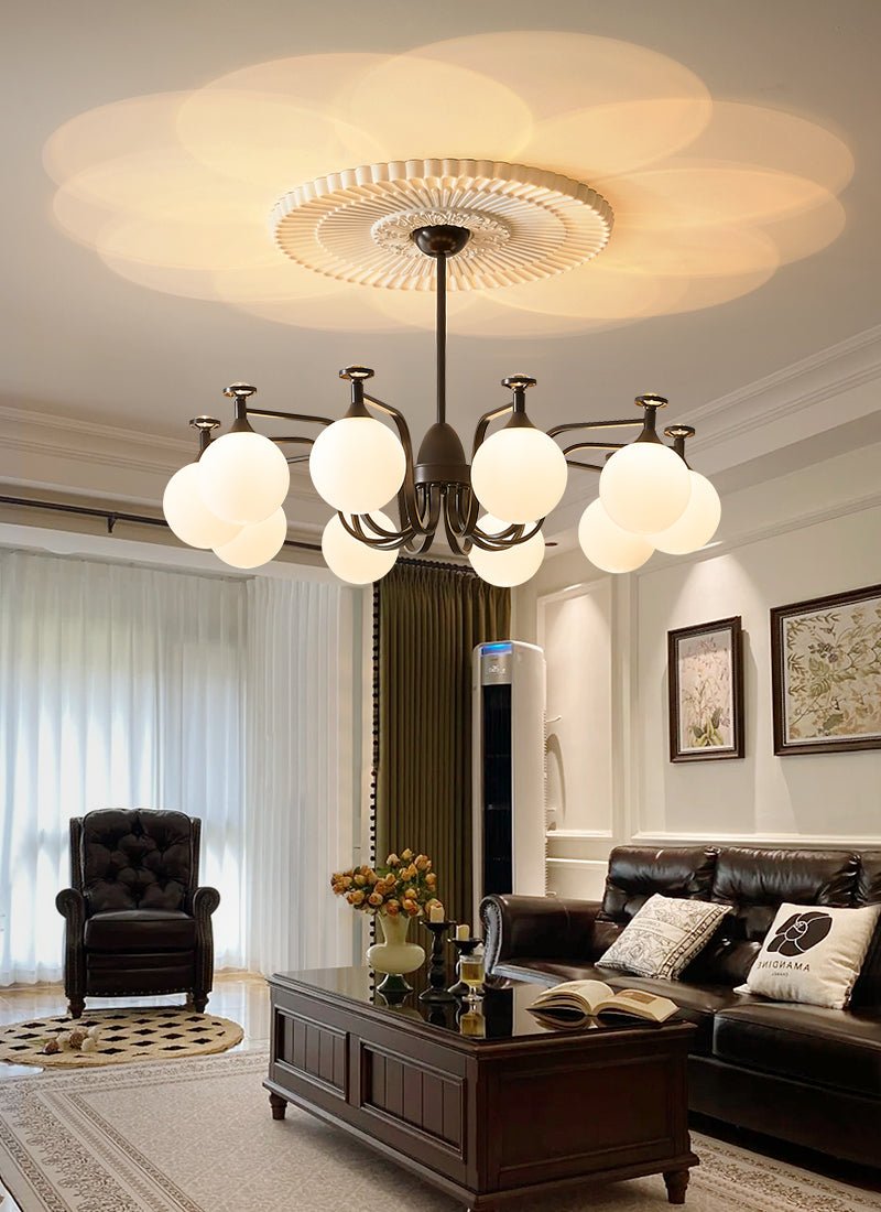 Zotheira Elegance Vintage Glass Chandelier-Neutral Decor