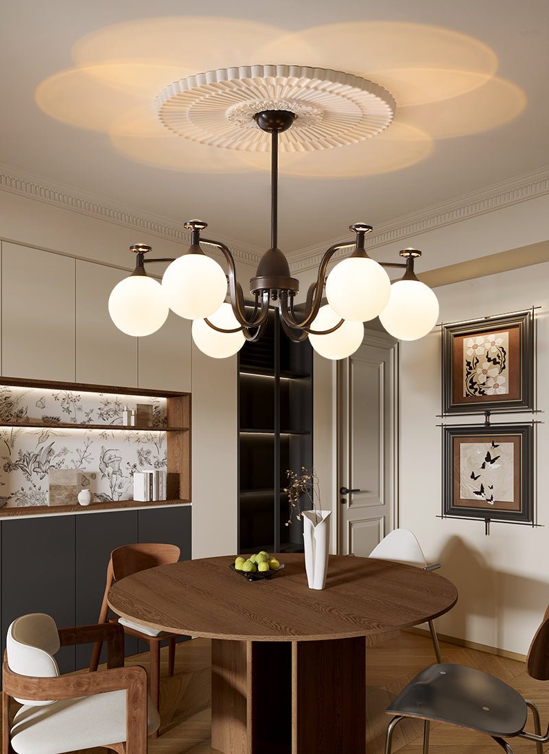 Zotheira Elegance Vintage Glass Chandelier-Neutral Decor