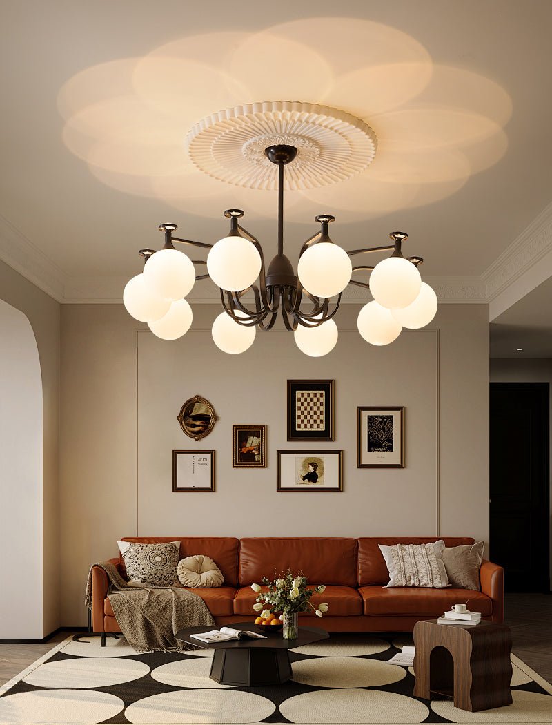 Zotheira Elegance Vintage Glass Chandelier-Neutral Decor