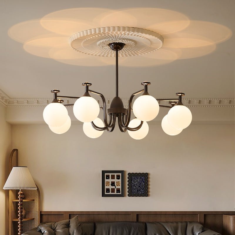 Zotheira Elegance Vintage Glass Chandelier-Neutral Decor