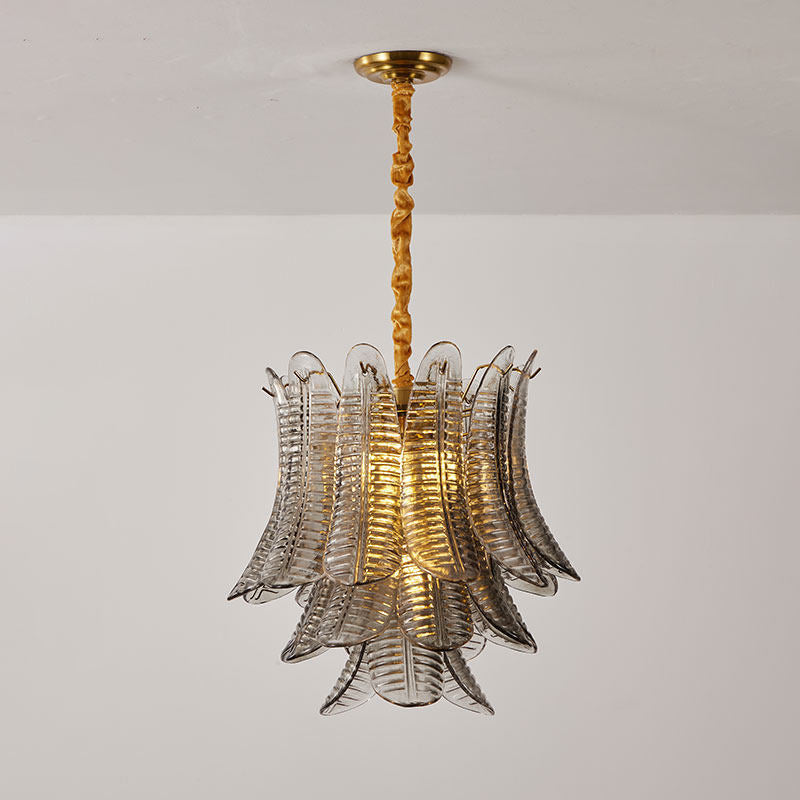The Isolde Chandelier as a focal point above a grand staircase.