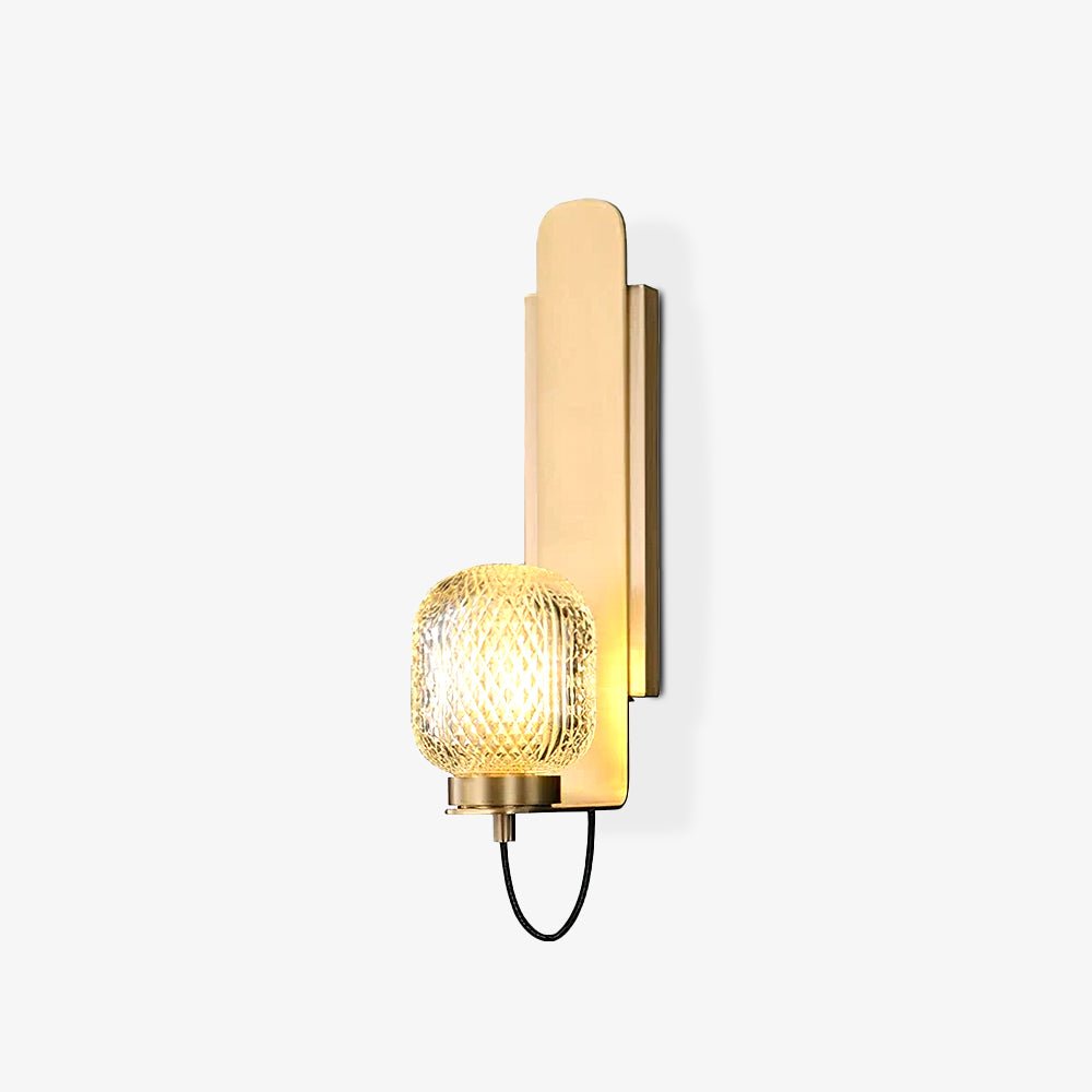 Cresh Premium Nordic Art Brass Glass Wall Light-Neutral Decor