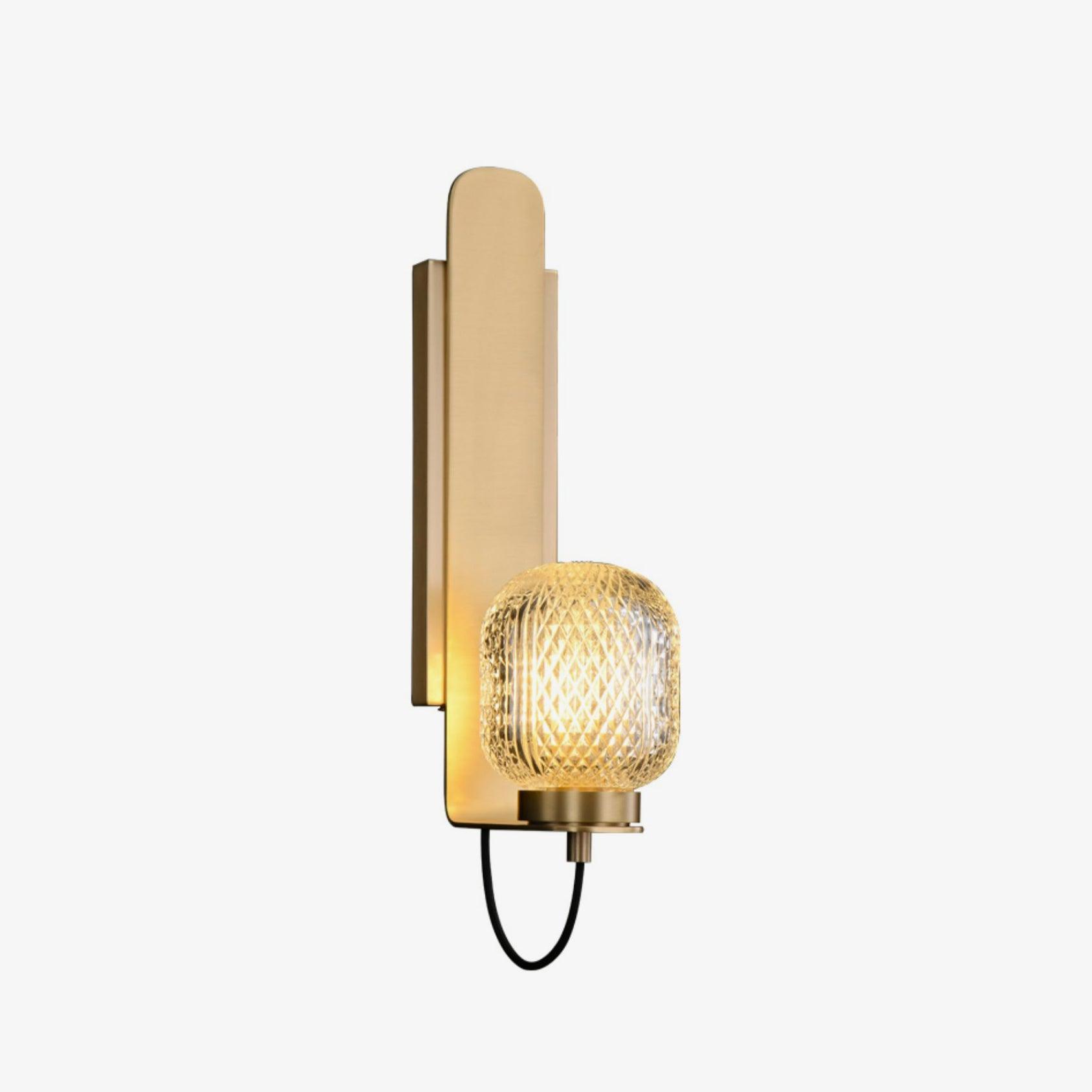 Cresh Premium Nordic Art Brass Glass Wall Light-Neutral Decor