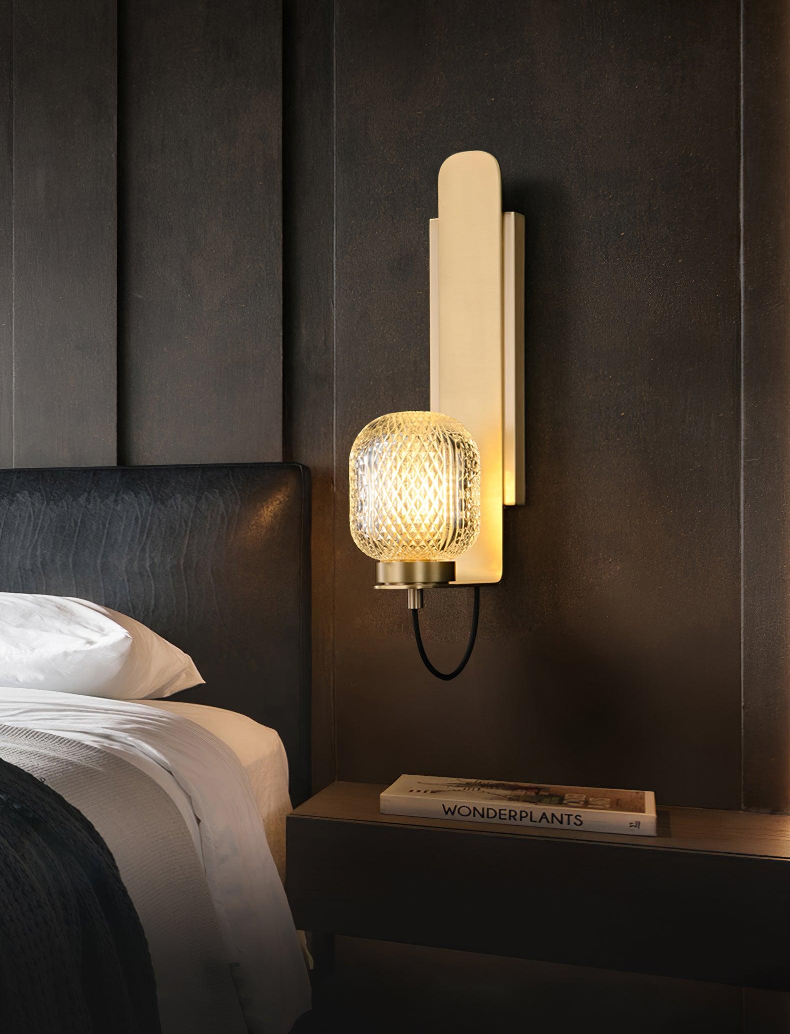 Cresh Premium Nordic Art Brass Glass Wall Light-Neutral Decor