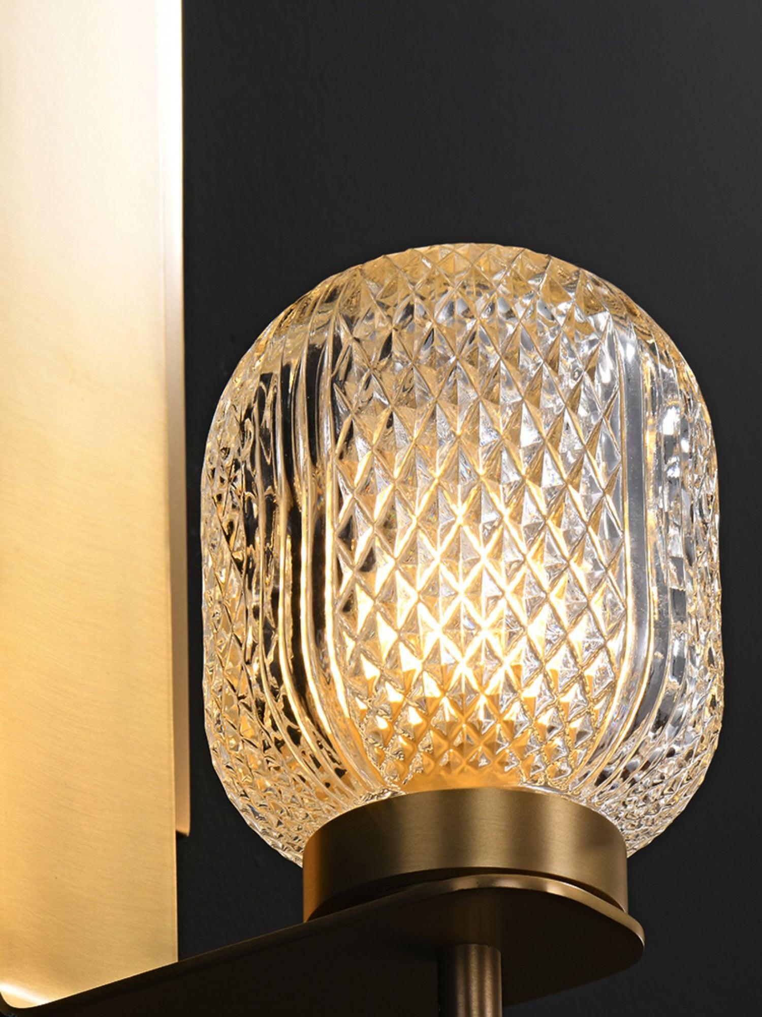 Cresh Premium Nordic Art Brass Glass Wall Light-Neutral Decor