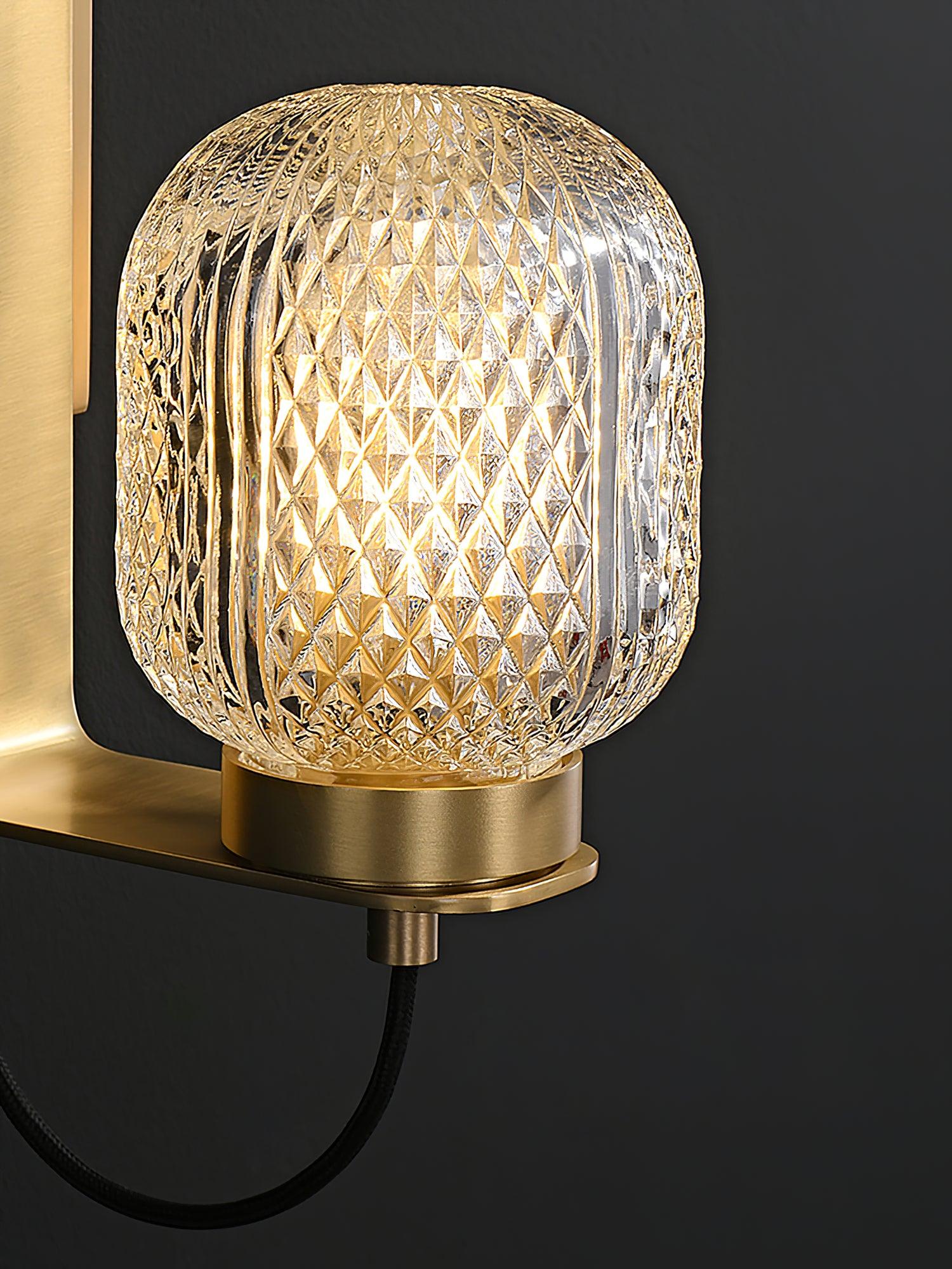 Cresh Premium Nordic Art Brass Glass Wall Light-Neutral Decor