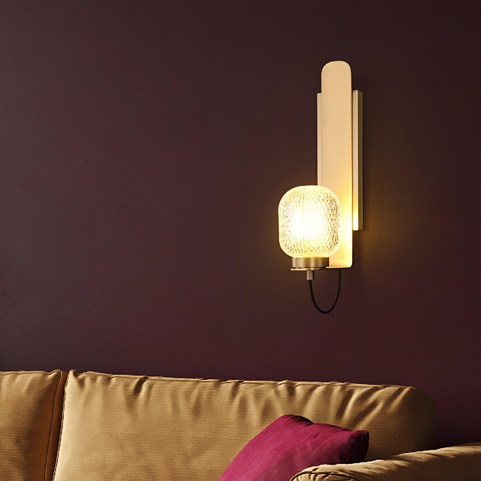 Cresh Premium Nordic Art Brass Glass Wall Light-Neutral Decor