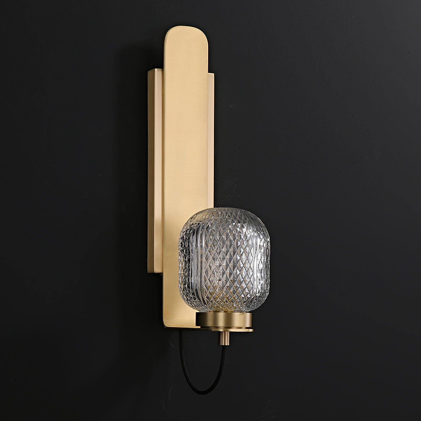 Cresh Premium Nordic Art Brass Glass Wall Light-Neutral Decor