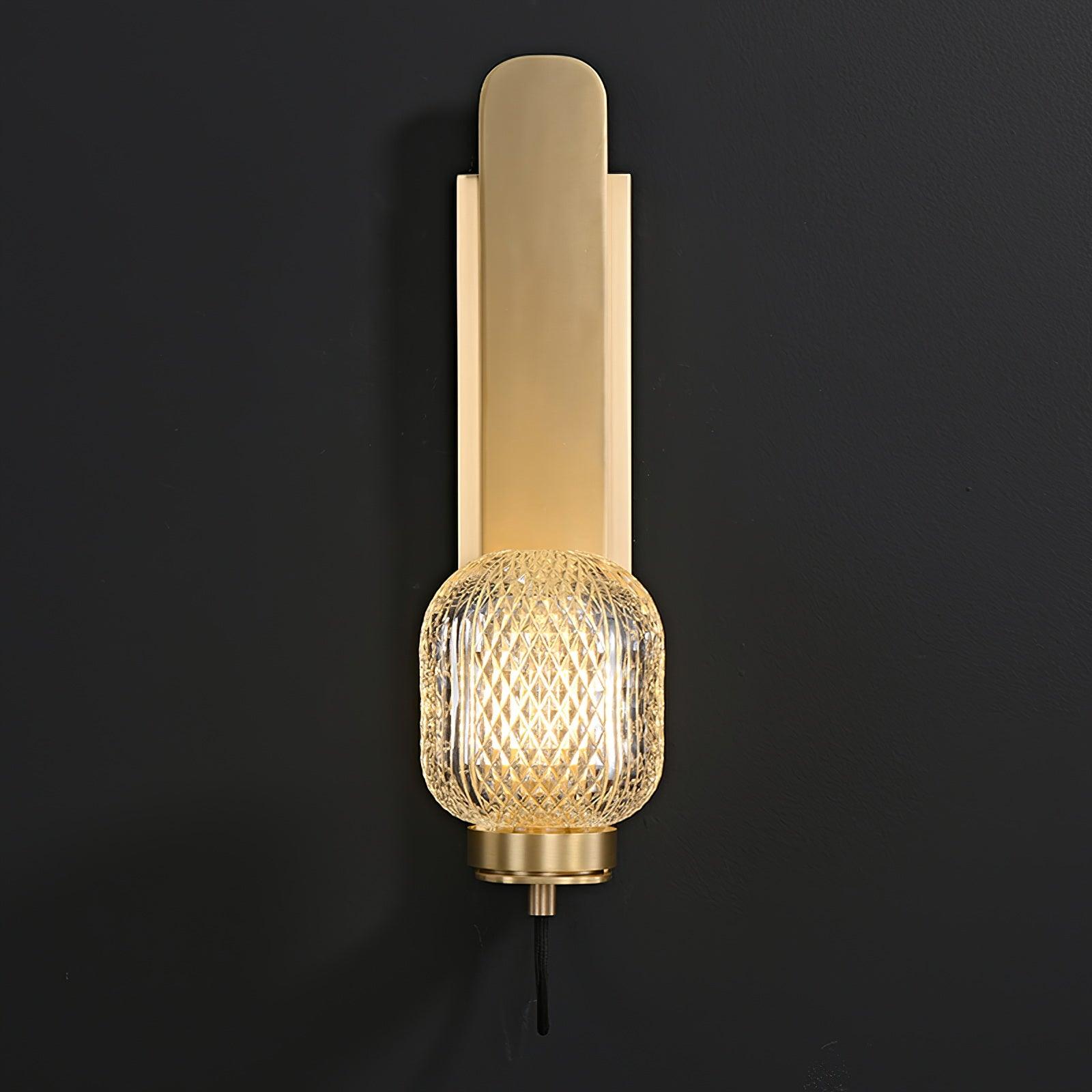 Cresh Premium Nordic Art Brass Glass Wall Light-Neutral Decor