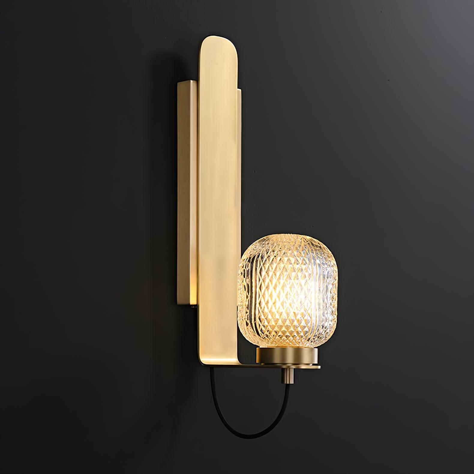 Cresh Premium Nordic Art Brass Glass Wall Light-Neutral Decor