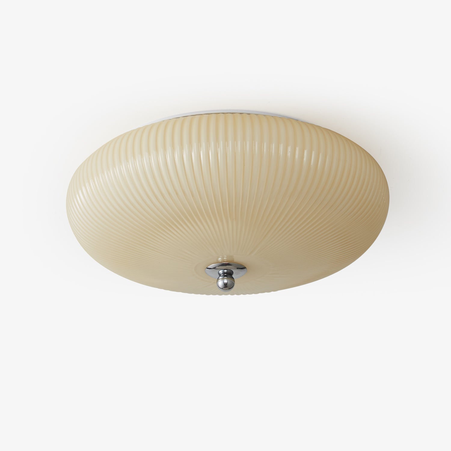 Dexlin Nordic Art Ivory Ripple Glass Ceiling Light-Neutral Decor