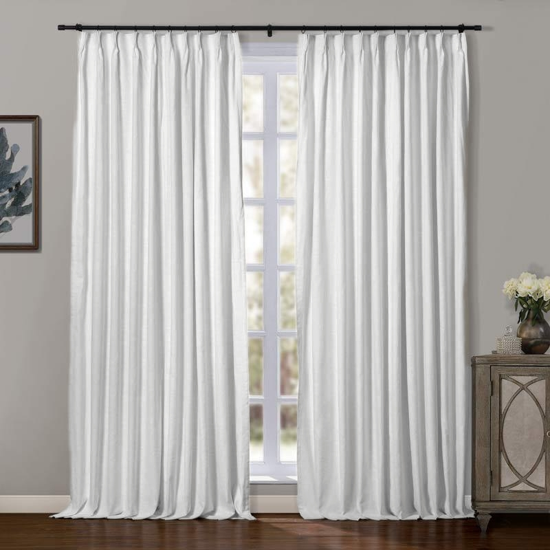 Jenna Linen Curtains & Drapes Pleated-Neutral Decor