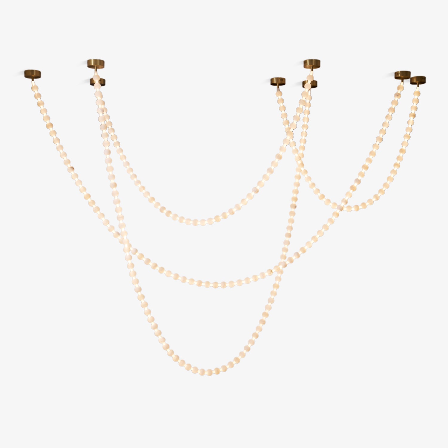 Grempt Alabaster Pearl Necklace Chandelier-Neutral Decor
