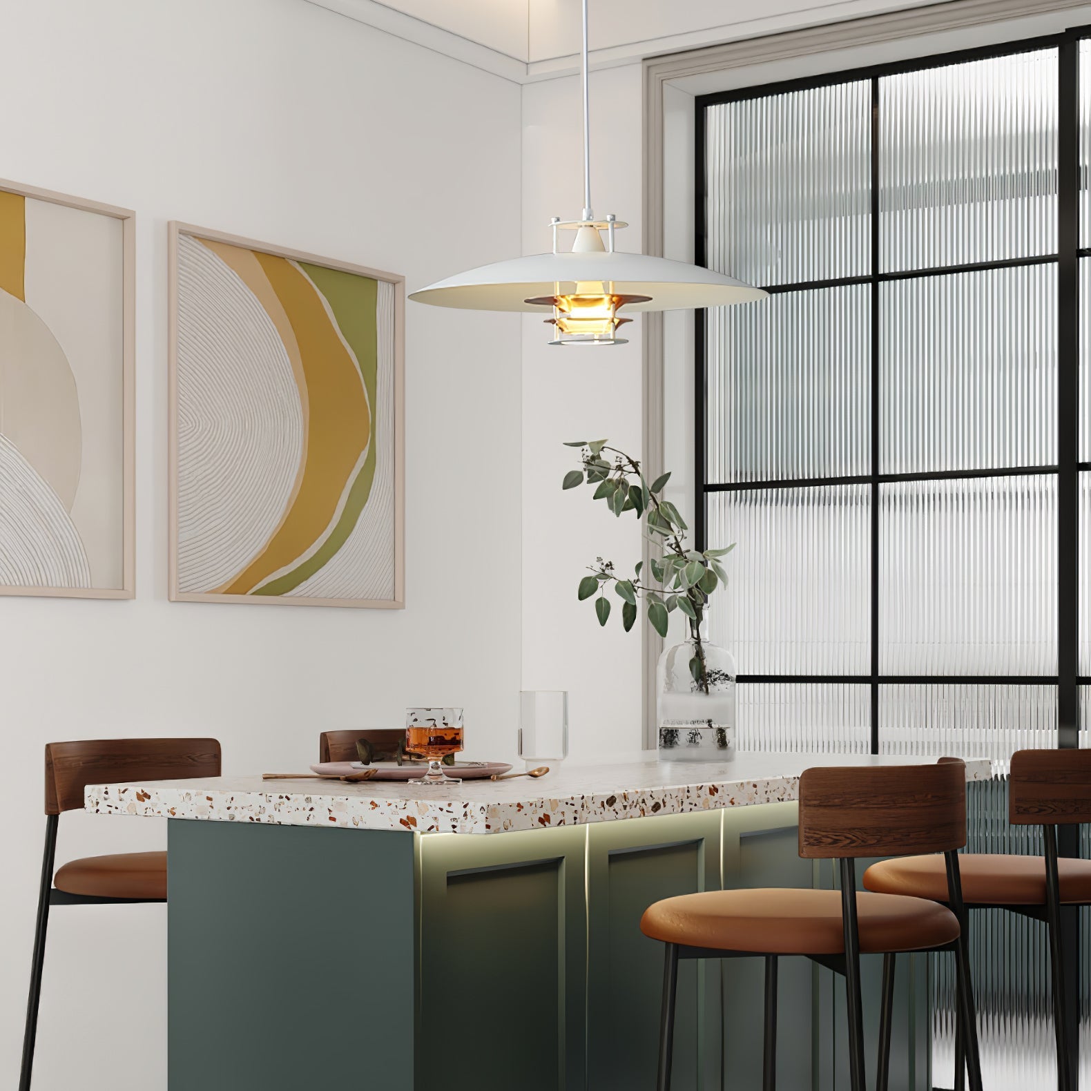 Noveny Modern Aluminum Pendant Light-Neutral Decor
