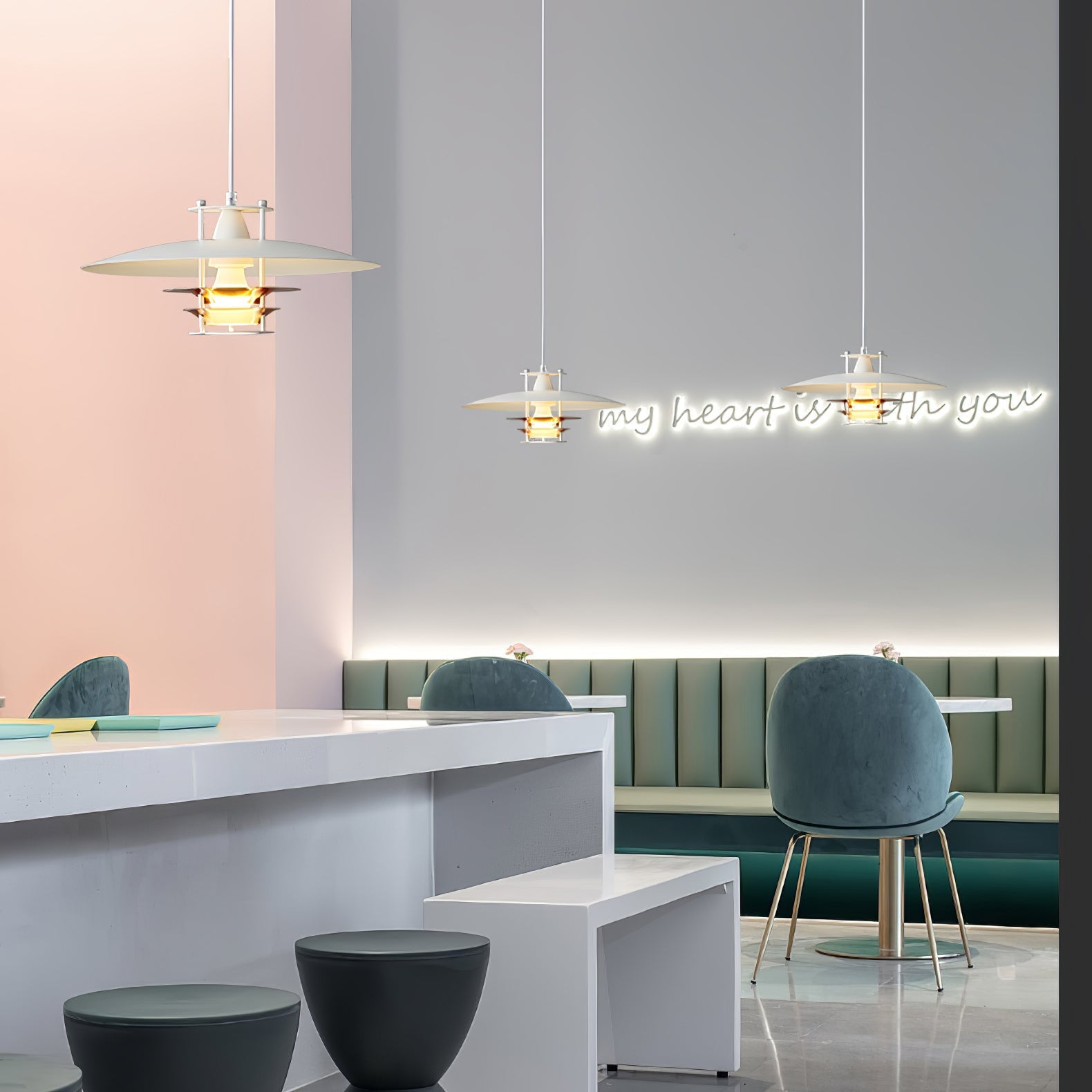 Noveny Modern Aluminum Pendant Light-Neutral Decor