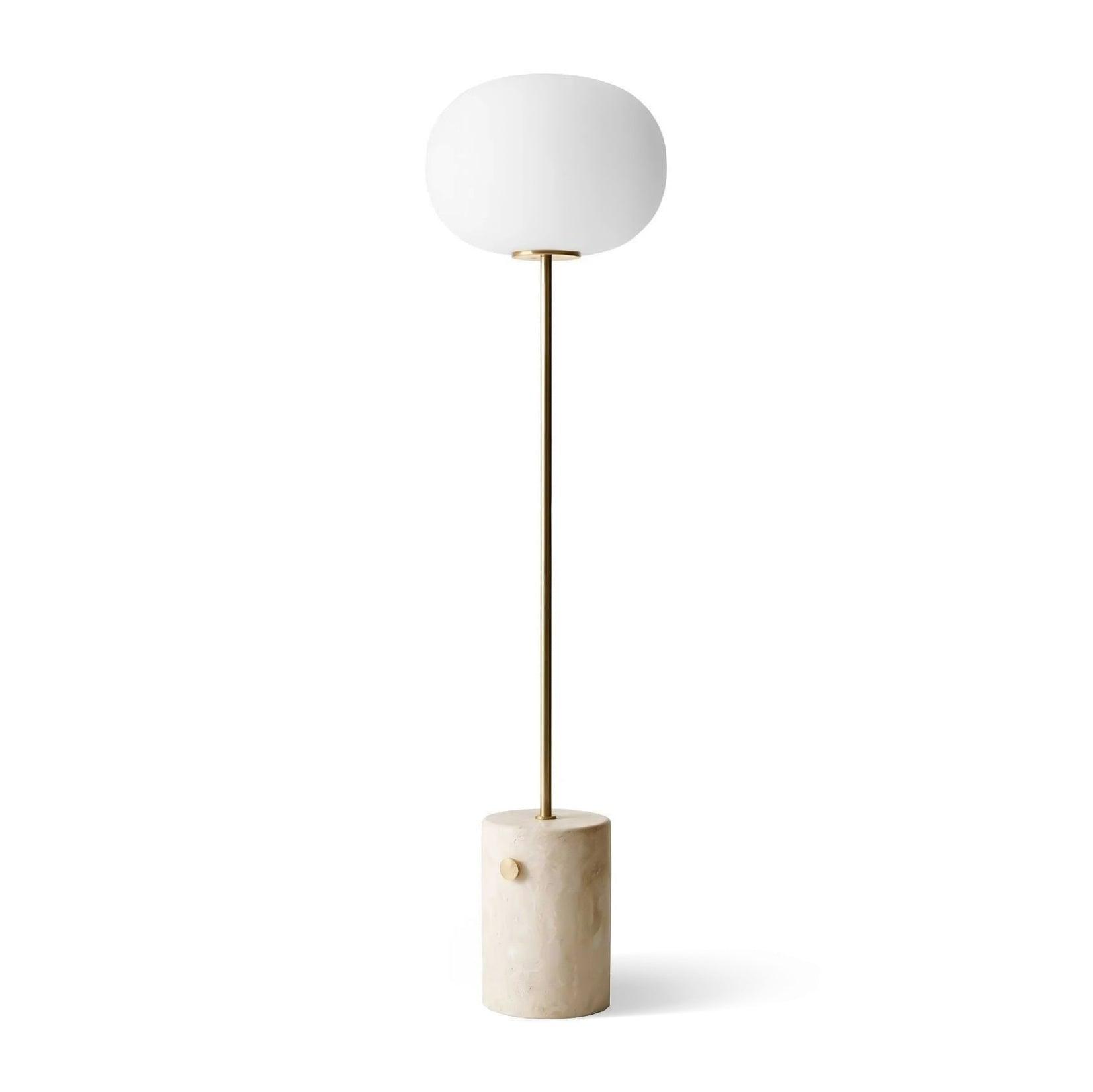 Iloryra Column-Base Travertine Floor Lamp-Neutral Decor