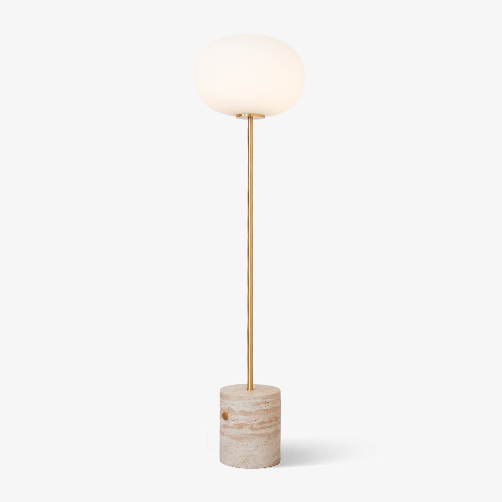 Iloryra Column-Base Travertine Floor Lamp-Neutral Decor