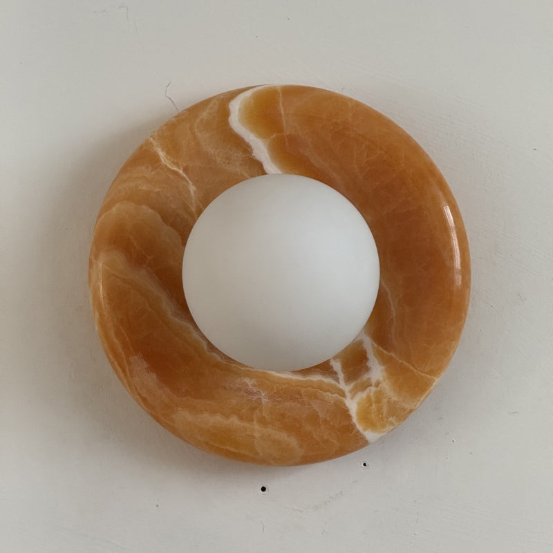 Another example of the unique veining in the yellow onyx.