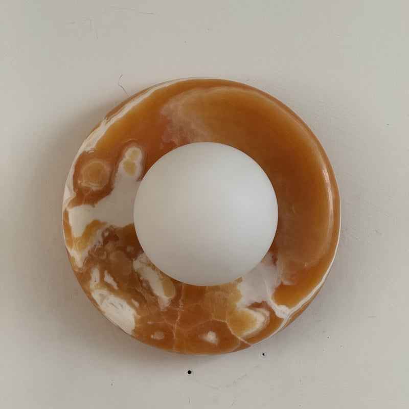 Solvian Yellow Onyx Sconce