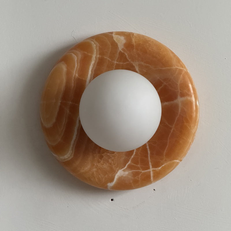 Solvian Yellow Onyx Sconce