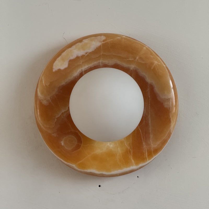 Solvian Yellow Onyx Sconce