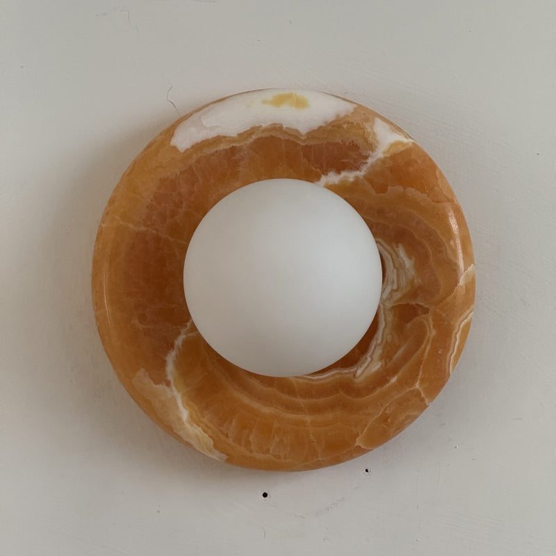 Solvian Yellow Onyx Sconce