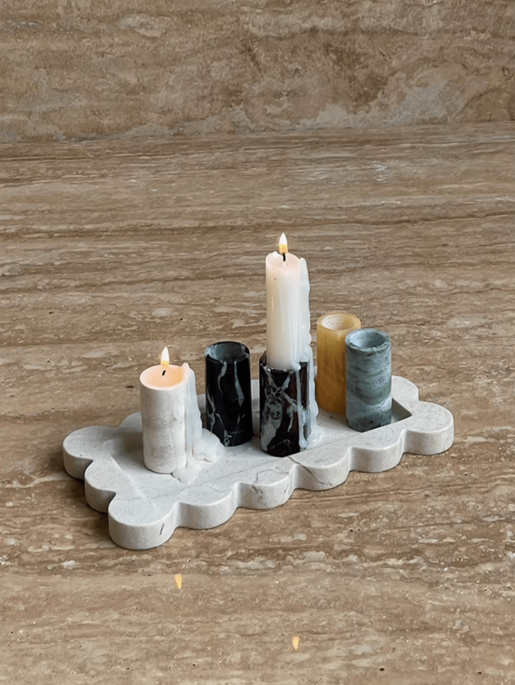 Jade Candle Holder-Neutral Decor