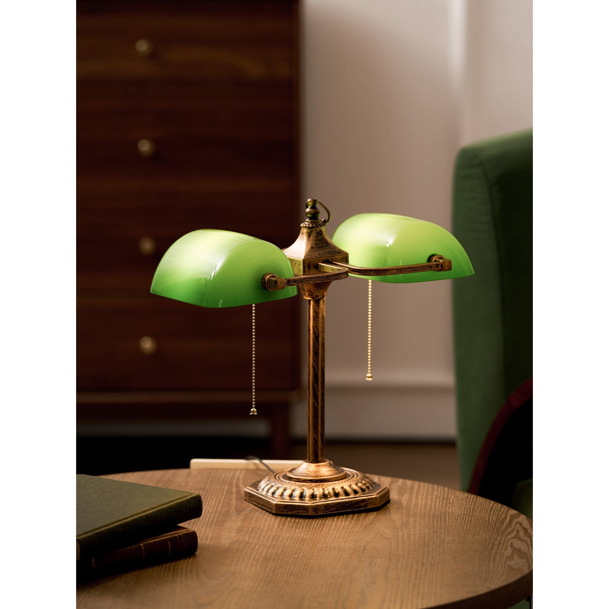 The lamp illuminated, casting a soft, soothing light.