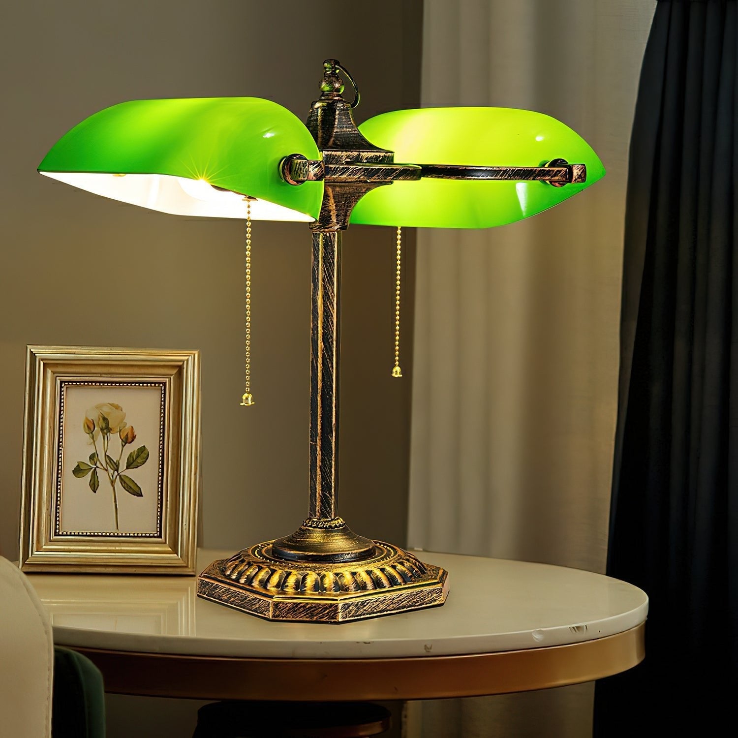 Osilel Vintage Brass Desk Lamp-Neutral Decor