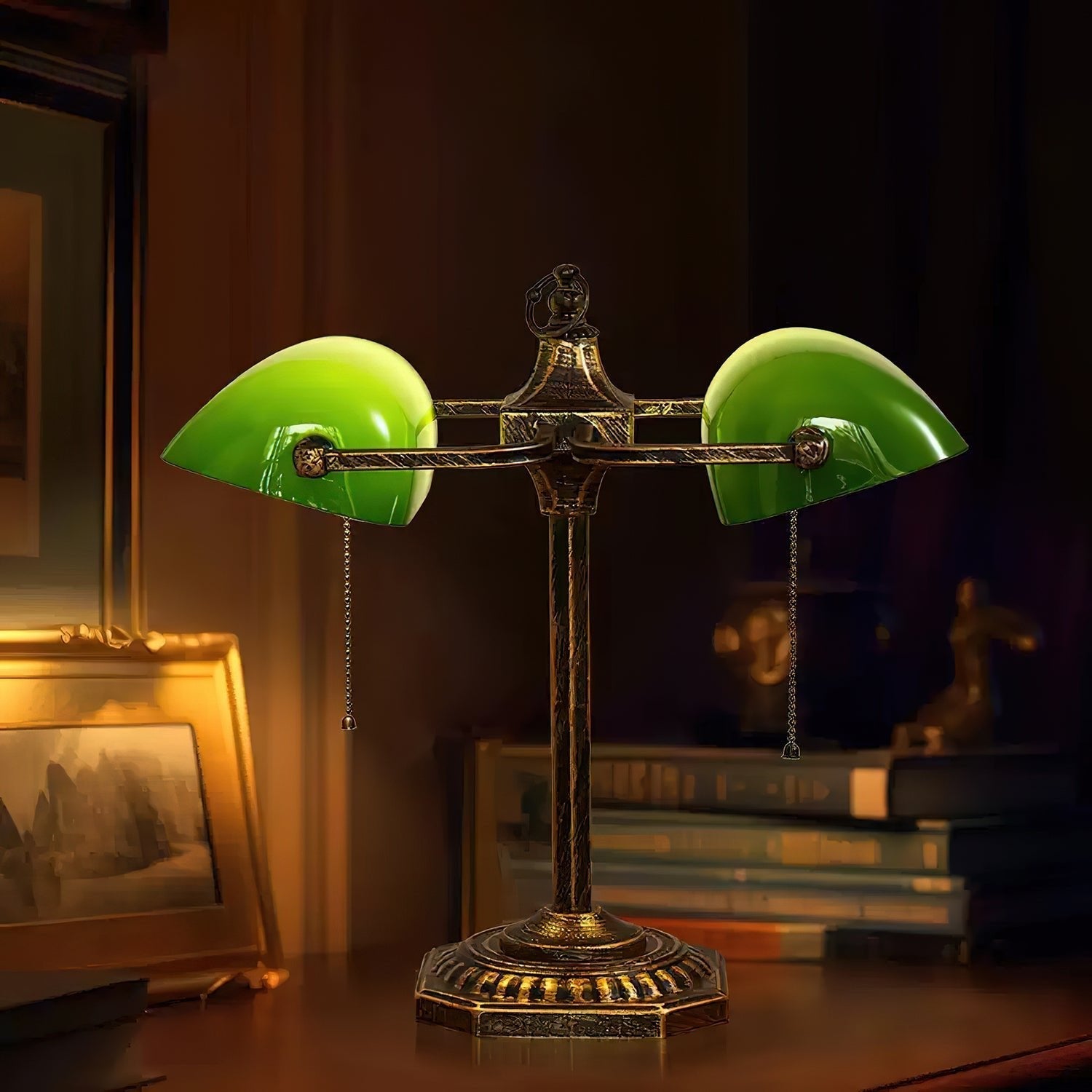 Osilel Vintage Brass Desk Lamp-Neutral Decor
