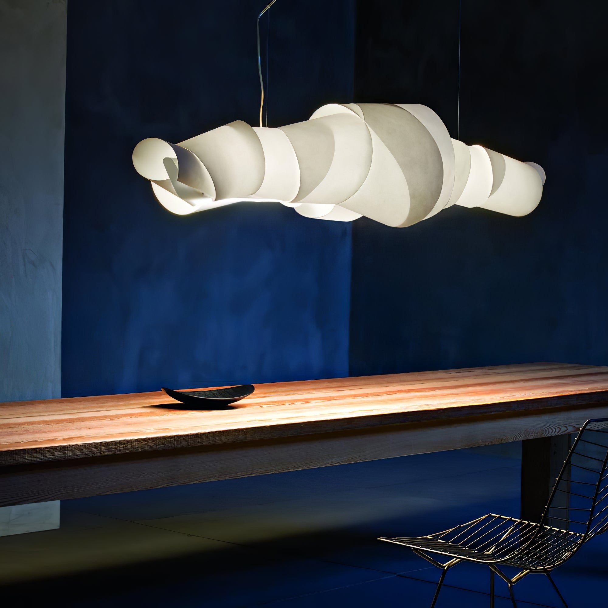 Ribbon Playful PVC Chandelier-Neutral Decor