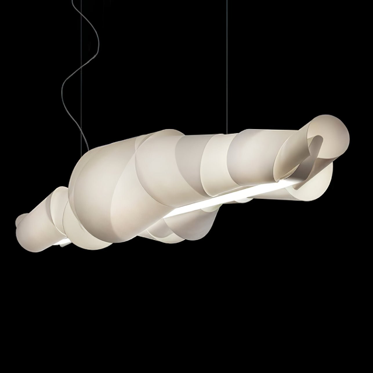Ribbon Playful PVC Chandelier-Neutral Decor