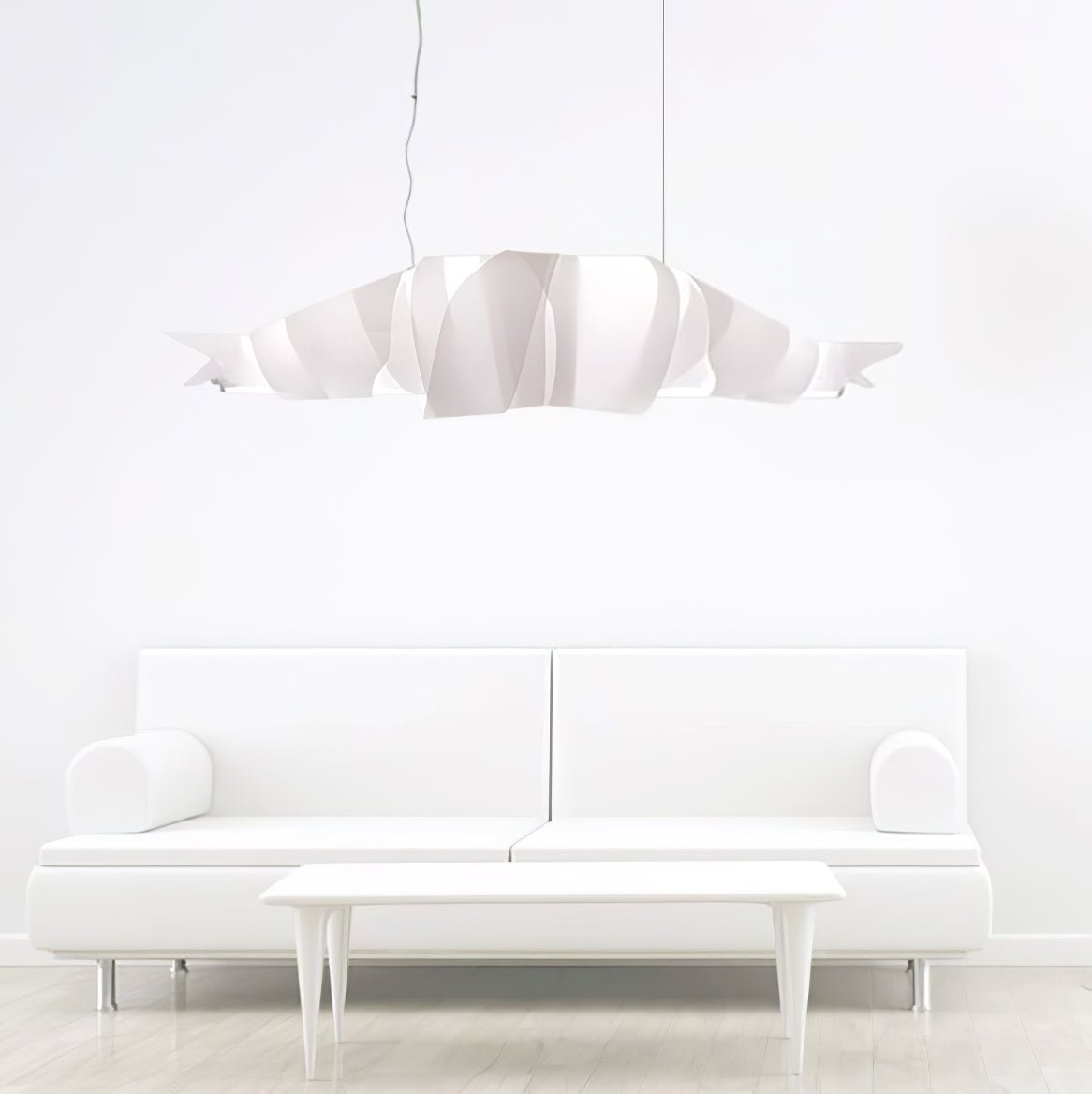 Ribbon Playful PVC Chandelier-Neutral Decor