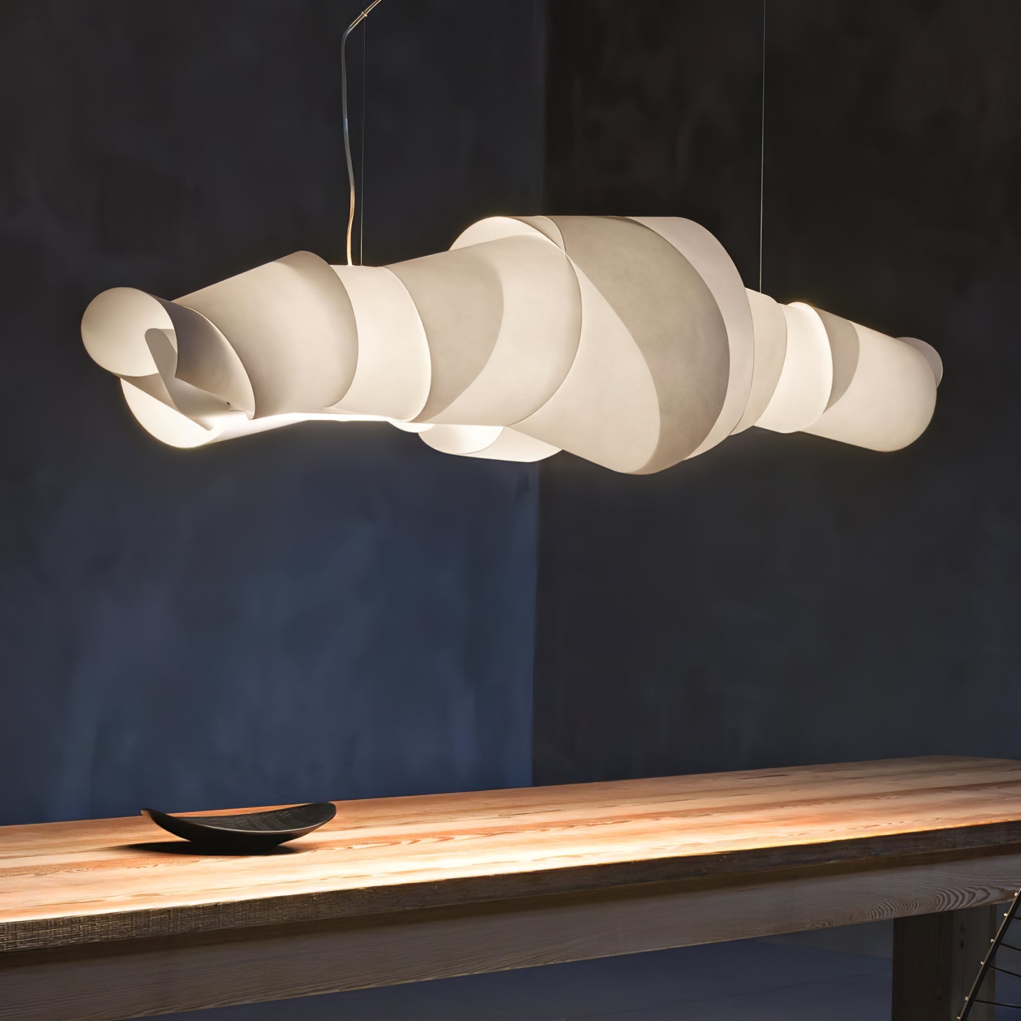 Ribbon Playful PVC Chandelier-Neutral Decor