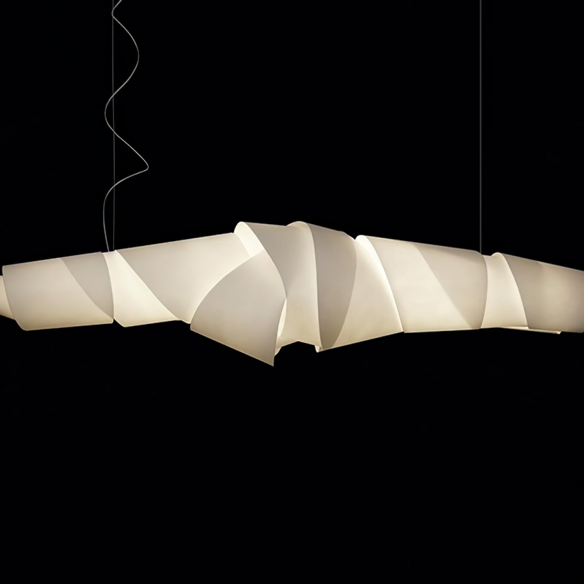 Ribbon Playful PVC Chandelier-Neutral Decor