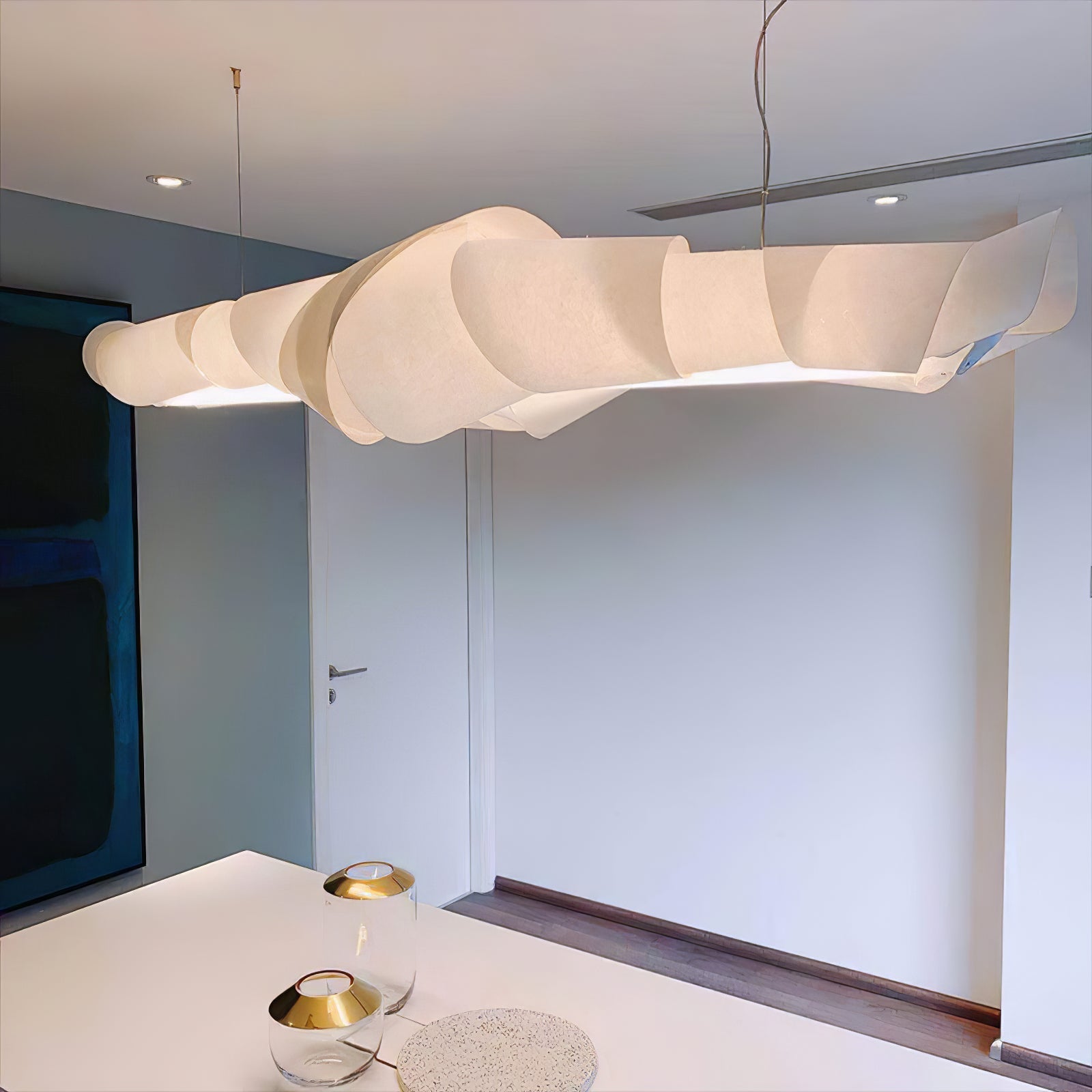 Ribbon Playful PVC Chandelier-Neutral Decor