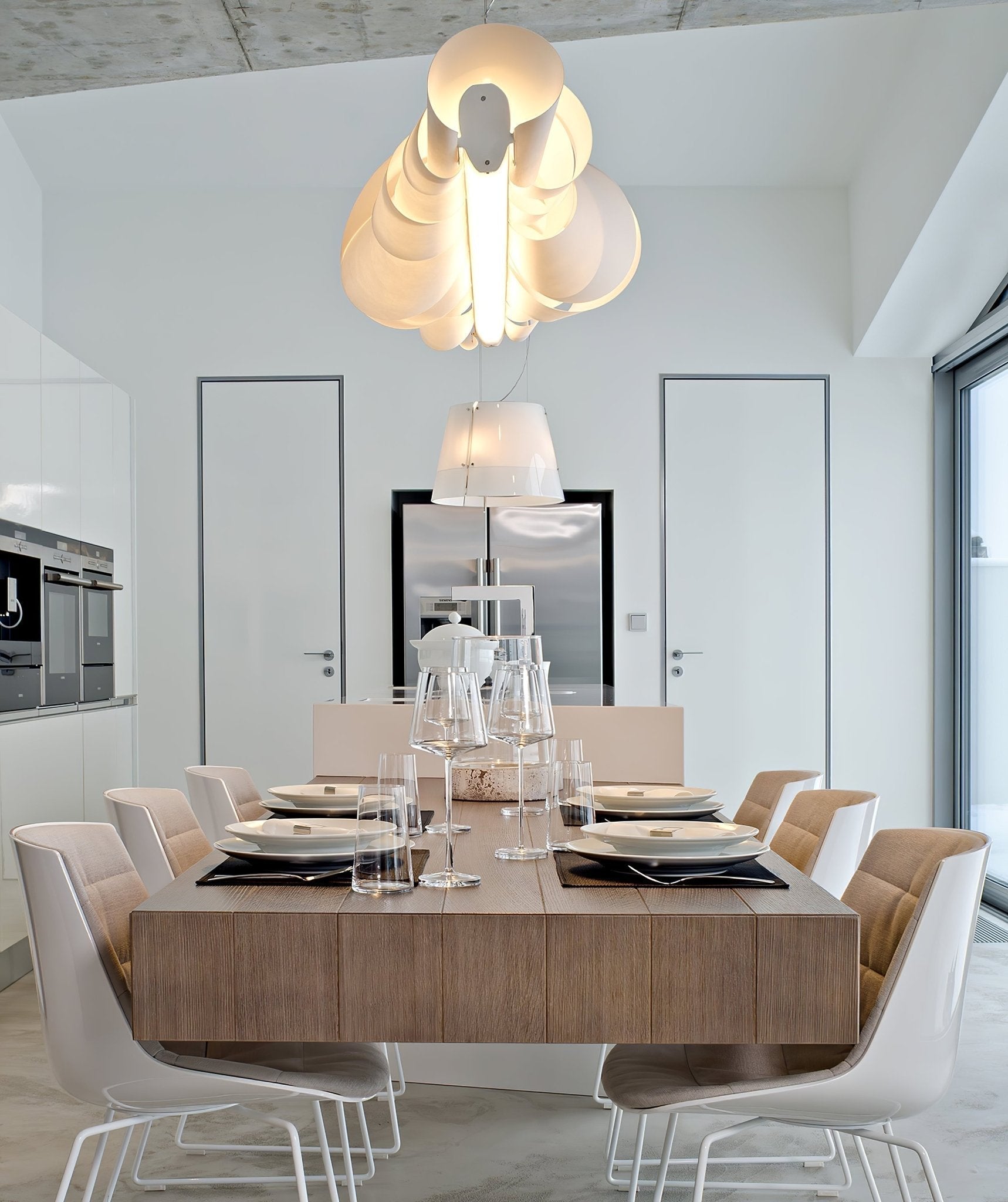 Ribbon Playful PVC Chandelier-Neutral Decor