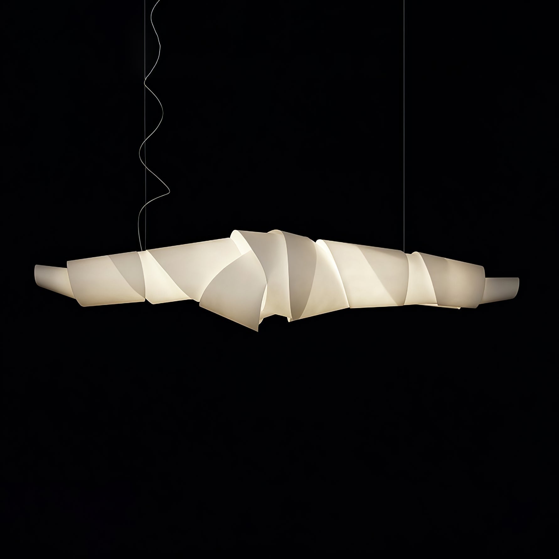 Ribbon Playful PVC Chandelier-Neutral Decor