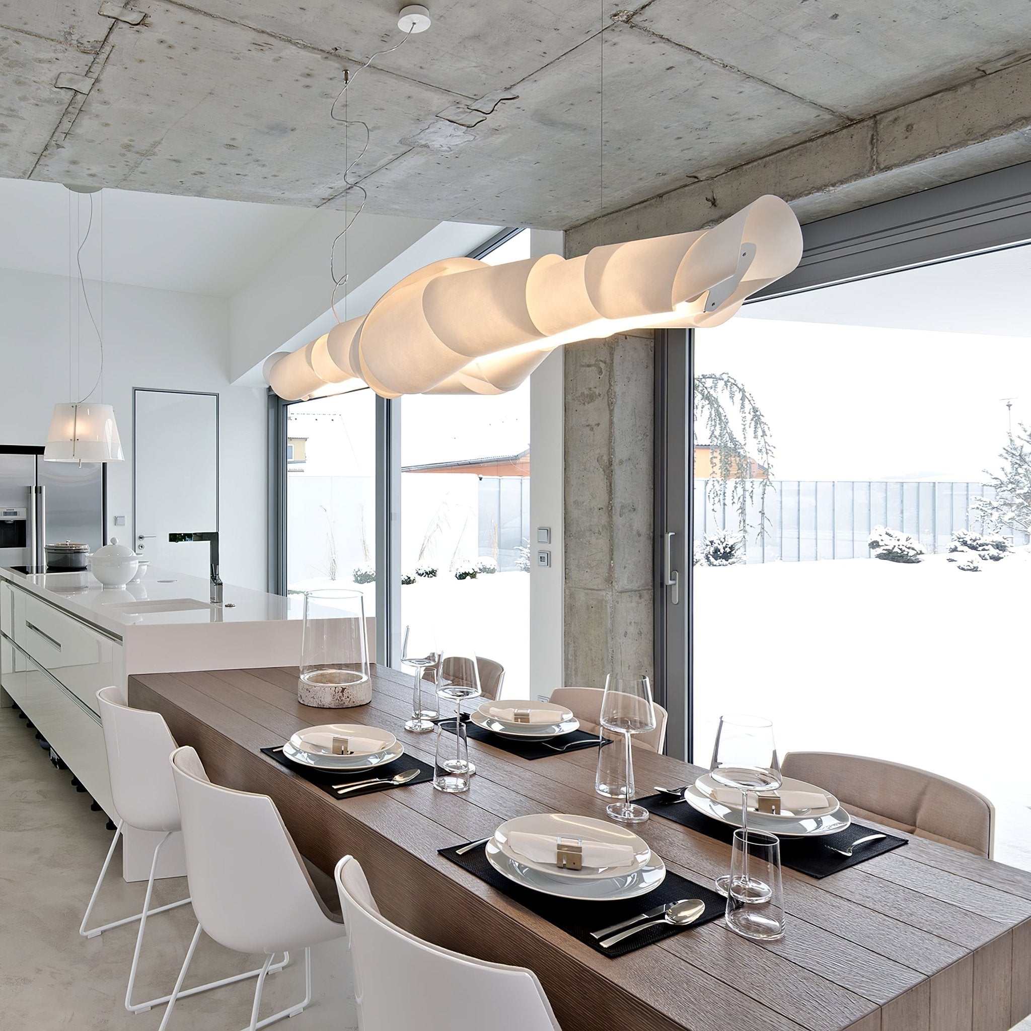 Ribbon Playful PVC Chandelier-Neutral Decor