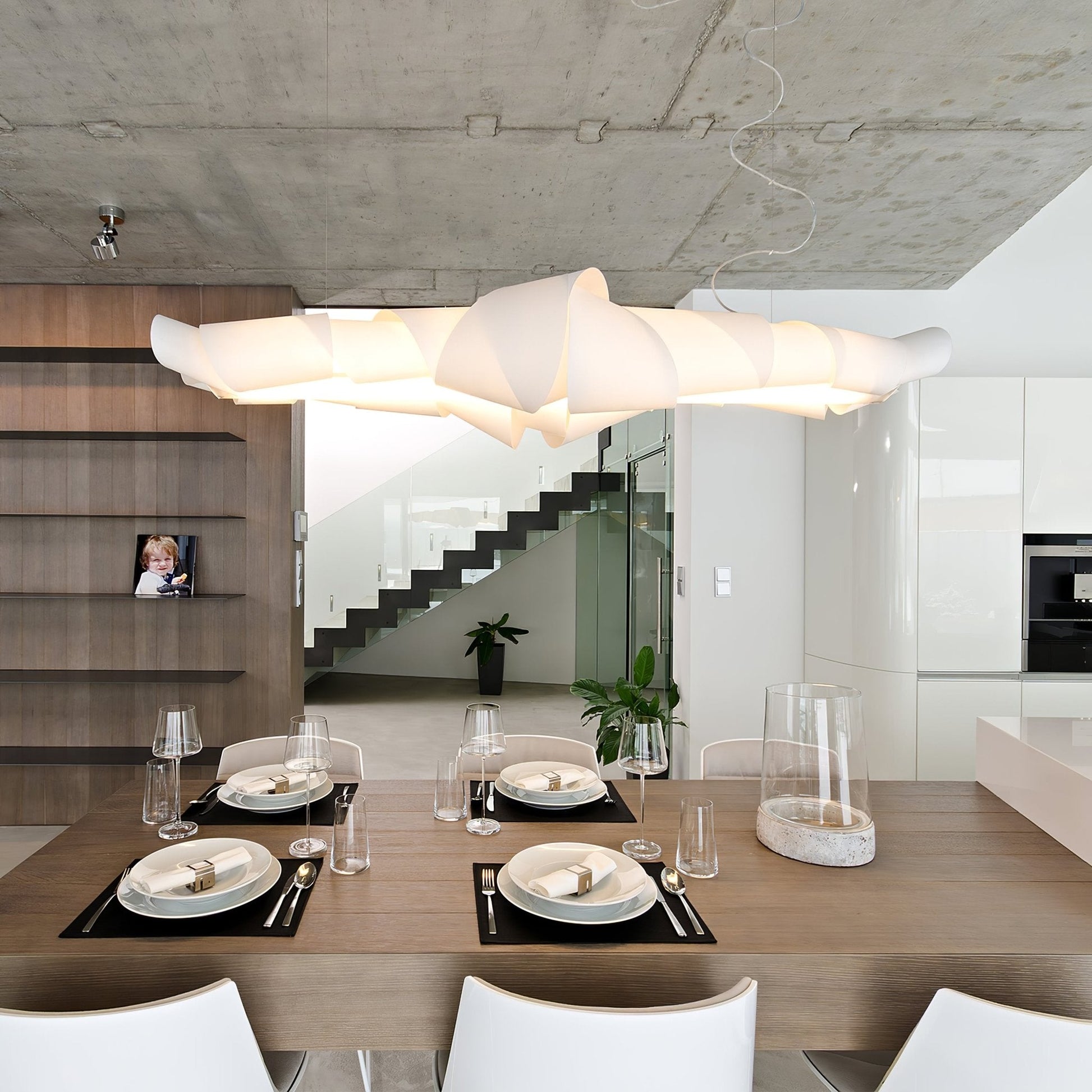 Ribbon Playful PVC Chandelier-Neutral Decor