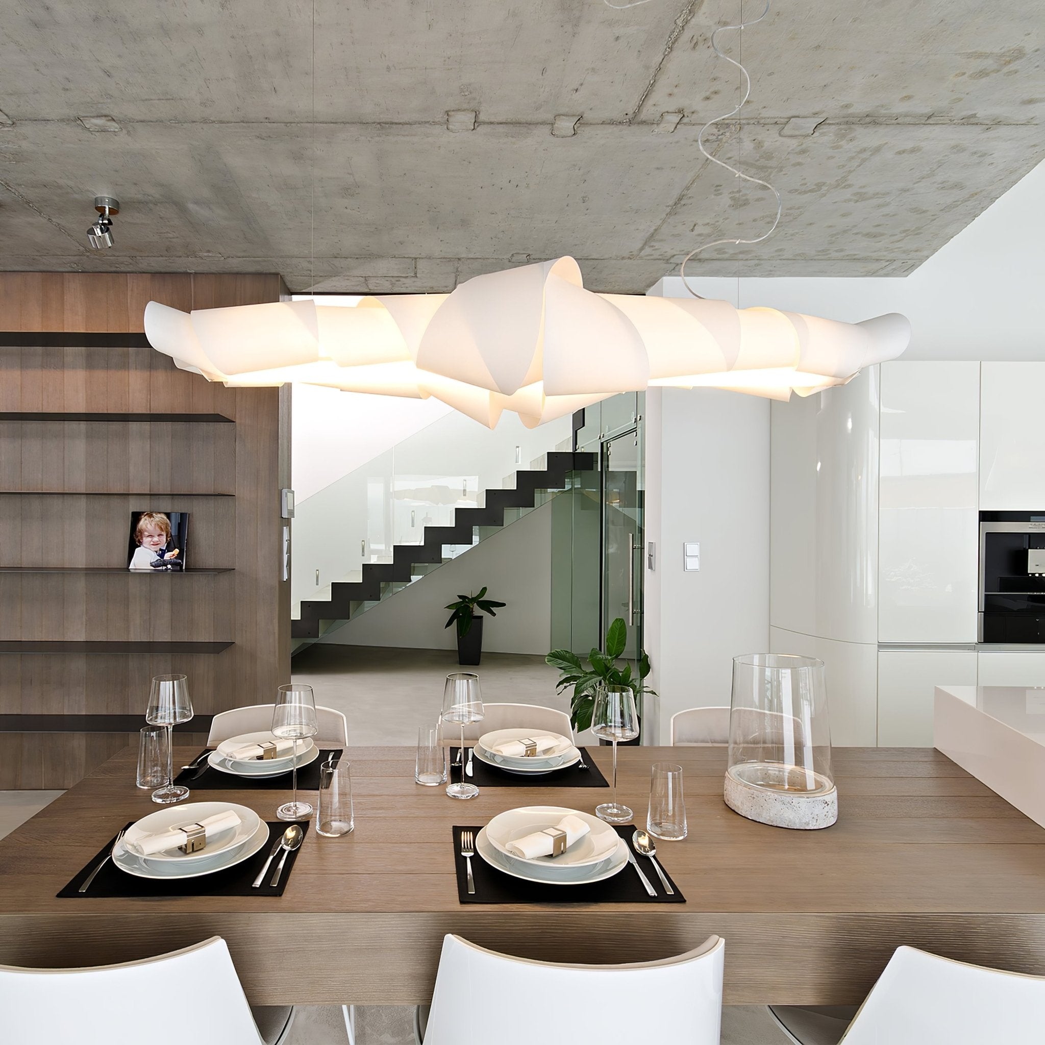 Ribbon Playful PVC Chandelier-Neutral Decor