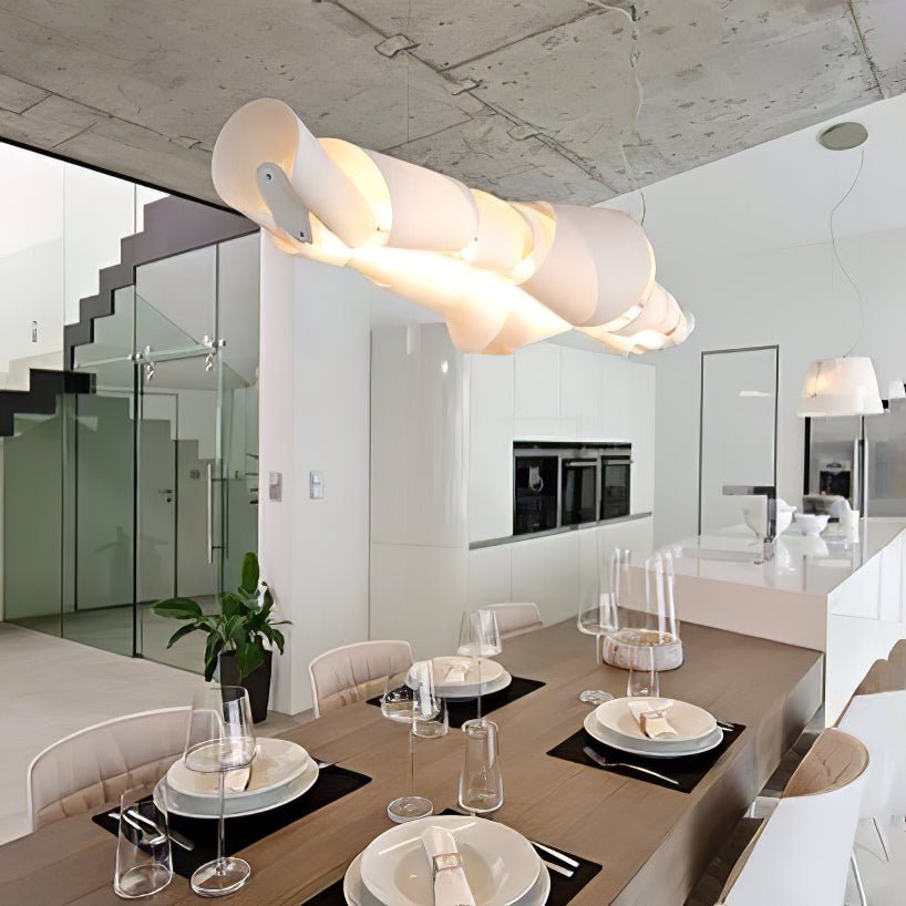 Ribbon Playful PVC Chandelier-Neutral Decor